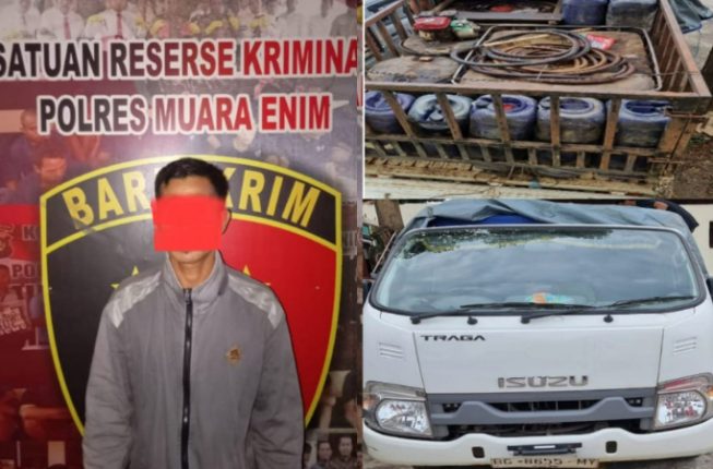 Polisi Gagalkan Penjualan BBM Ilegal di Muara Enim, Satu Pelaku Diamankan